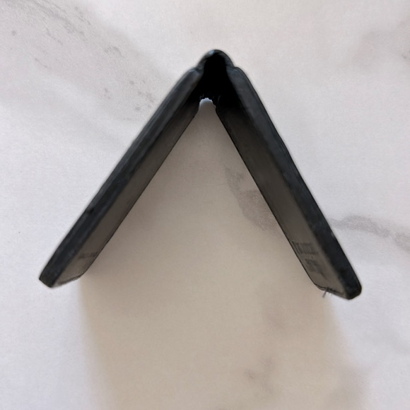 Vintage Preowned Black El Portal Genuine Leather Ostrich Money Clip Made In USA - Picture 5 of 7